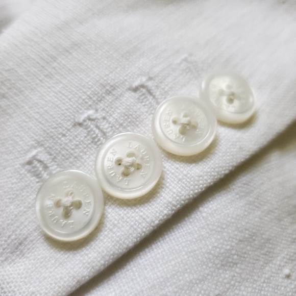 Lauren Ralph Lauren White Linen Lined Jacket Blazer Women's Size 6P - Picture 5 of 17